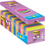 Post-it 654SSVP24COLEU Super Sticky notes Assortiment kleuren 76 x 76 mm 70 g/m² 24 stuks à 90 vellen