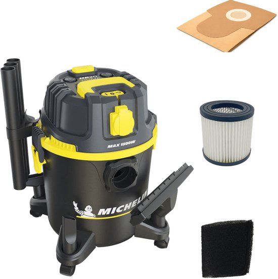 Michelin HP 20HOME Stofzuiger | Nat- en droogzuiger | 1.2 kW | 20 l | Met accessoires