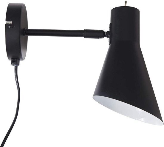 Dyberg Larsen wandlamp Denver E27 25 W 12 x 12 x 20 cm zwart