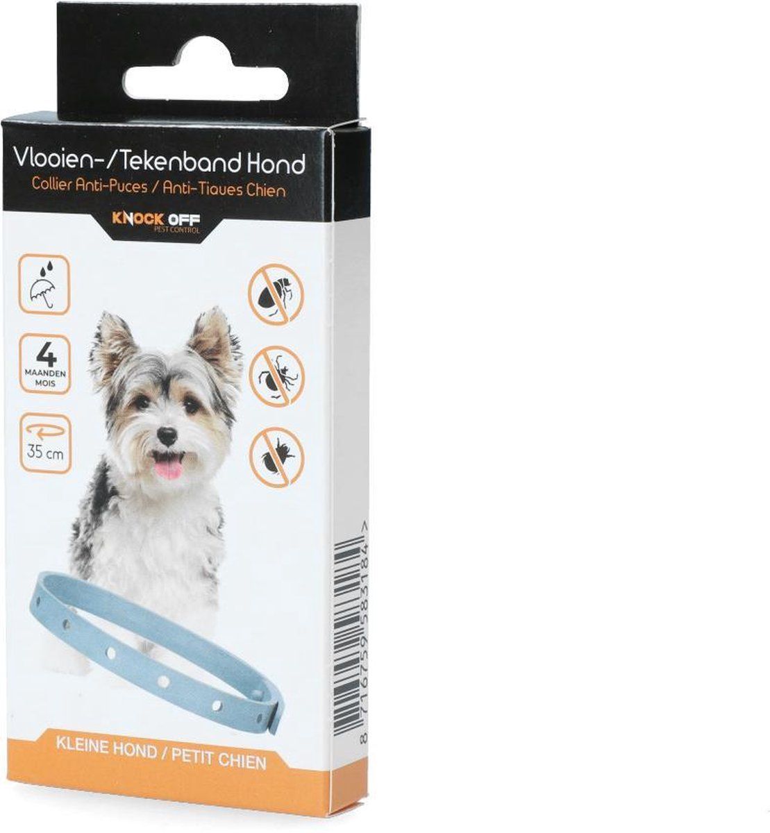 Knock Off Vlooien- en tekenband - Kleine hond - 35 cm