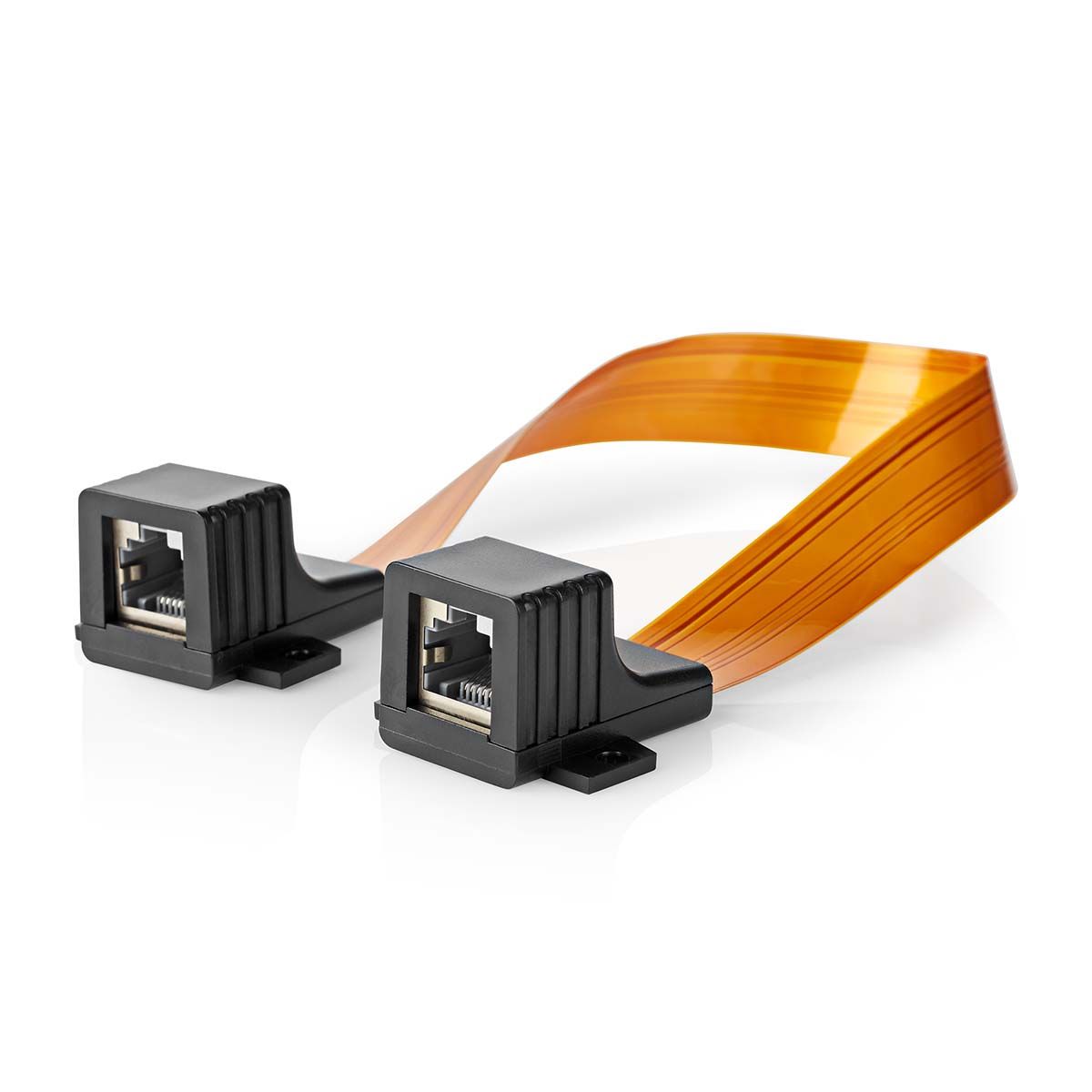 Nedis CCGB85901BK03 Netwerkkabel Zwart, Oranje 0,3 m Cat5e U/UTP
