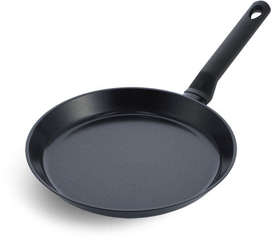 BK Easy Basic Keramische Antiaanbaklaag Pannenkoekenpan Ø28cm - PFAS-vrij - inductie pannenkoekenpan - ovenbestendig tot 160 graden - Vaatwasserbestendig - Zonder deksel - Koudgrepen - Zwart