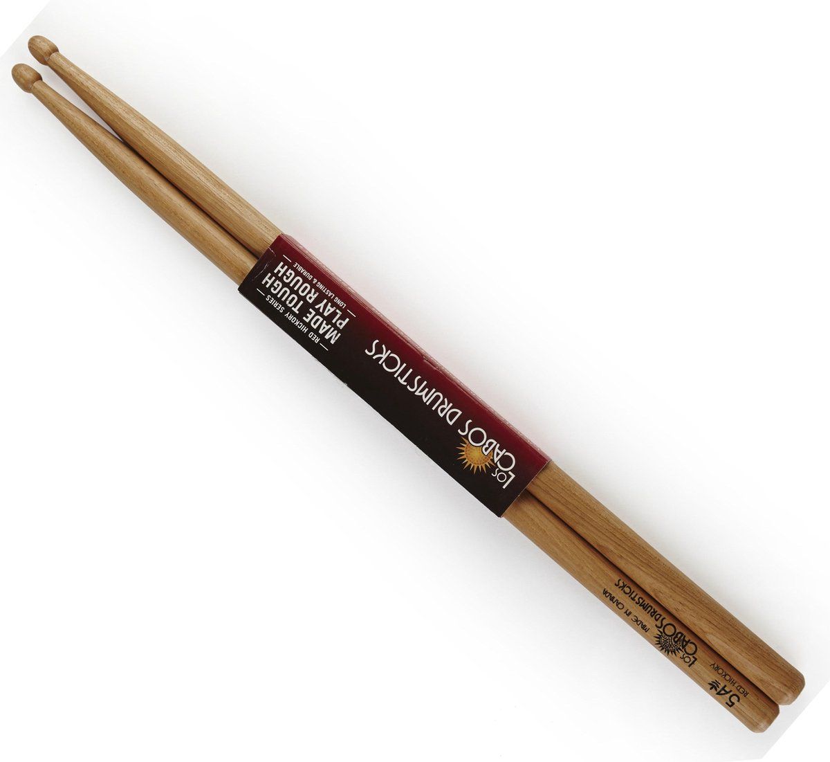 Los Cabos 5A Red Hickory Drumsticks - Wood Tip
