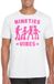 Bellatio Decorations Verkleed T-shirt voor heren - nineties vibes - wit - roze glitter - carnaval L