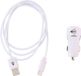Dunlop Chargeur de téléphone - Type C - 2 ports USB - 1 mètre - Blanc
