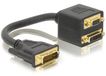 Delock Adapter DVI 29 male to DVI 29 + VGA female 0.2 m Black
