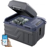 VEVOR Auto Koelkast, 12 Volt Auto Koelkast Koelkast, 12.7QT Single Zone Draagbare Vriezer, -4 °F -46 °F Verstelbaar bereik, 12/24V DC en 100-240V AC Compressor Koeler voor Outdoor, Camping, RV