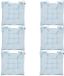 Mica Decorations coussin de chaise Paddy matelas - 6x - bleu clair - 46 x 46 x 7 cm