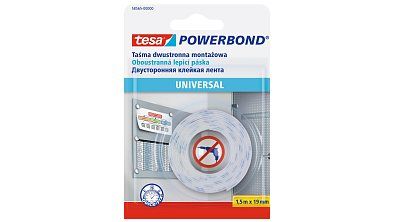TESA Powerbond Universal Montagetape - 19 mm x 1.5 m - Transparant