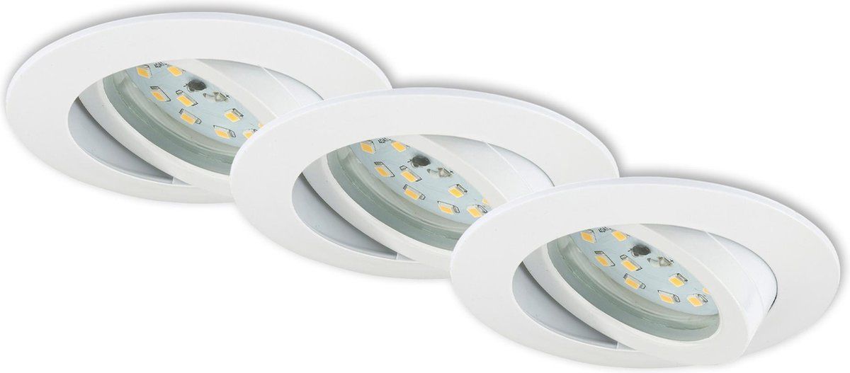 Briloner Leuchten ATTACH DIM inbouwspots - set van 3 - Wit