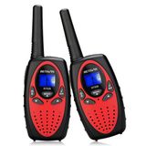 Retevis RT628 Walkie Talkie Kinderen 8 Kanalen PMR446 Vergunningsvrije VOX Kanaalvergrendeling LCD Scherm Speelgoed Cadeau voor Kinderen Compacte Walkietalkies voor Kinderen (1 Paar, Rood)