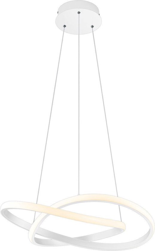 BES LED LED Hanglamp - Trion Corcy - 27W - Natuurlijk Wit 4000K - Dimbaar - Rond - Mat Wit - Aluminium