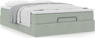 Maison Exclusive - Cadre de lit ottoman avec matelas, gris clair, 140x190 cm, velours