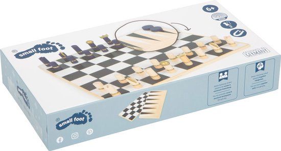 Small Foot Schaak en Backgammon "Gold Edition" - Backgammon - 6+ jaar