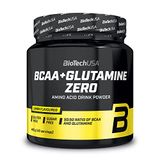 BioTechUSA BCAA + Glutamine Zero | 40 porties | Veganistisch | Suikervrij | Glutenvrij | Verhouding BCAA's 2:1:1 | 480 g | Citroen