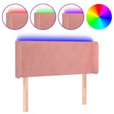 VidaXL Hoofdbord LED 93x16x78/88 cm Roze