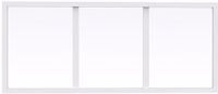 Vente-unique Bovenraam atelierstijl in poedergecoat aluminium - Wit - B93 x H40 cm - BAYVIEW
