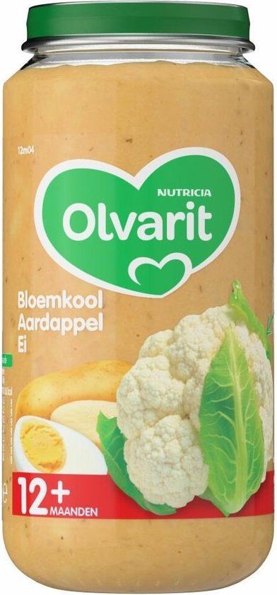 Olvarit Maaltijd 12m Bloemkool Aardappel Ei 250 gr