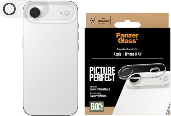 PanzerGlass Picture Perfect Camera Lens Protector - Geschikt voor Apple iPhone Air