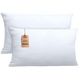 NatureMark Jersey kussenhoezen, 40 x 80 cm, wit, set van 2