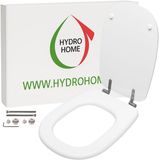 Merkloos WC-bril voor Tesi Toilet, Duurzaam Houten Zitting met Hars Coating, Wit