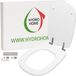 Merkloos WC-bril voor Tesi Toilet, Duurzaam Houten Zitting met Hars Coating, Wit