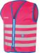 Wowow Veiligheidshesje kind met rits EN 1150 - Fun Fietsjas - Maat M - Unisex - roze/blauw/zilver