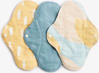 ImseVimse Wasbaar Maandverband - 3 Stuks - Normaal/Dagverband - Blue Sprinkle - Geel Denim Mix