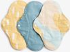 ImseVimse Wasbaar Maandverband - 3 Stuks - Normaal/Dagverband - Blue Sprinkle - Geel Denim Mix