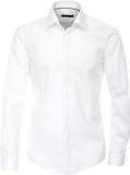 VENTI modern fit smoking overhemd - dubbele manchet en Kent kraag - wit - Strijkvrij - Boordmaat: 42