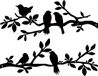 Unyqoos Décoration murale décorative en métal avec motif d'oiseau noir