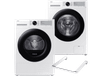 Samsung Ww80cgc04aahen Samsung Dv90dg52a0ahen Wasmachine & Droger Met Stapelkit Bundel