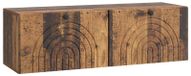 Support mural meuble TV bois vieilli 98 x 31 x 30 cm bois traité