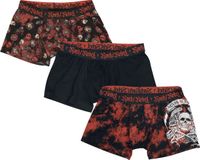 Rock Rebel by EMP zwarte tri-pack boxershorts met print - Heren - XL