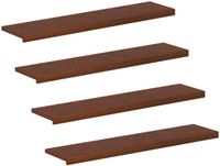 vidaXL - Trap - Tread - 4 - st - 120 - x - 30 - x - 2 - cm - Donkerbruin - Massief - Eikenhout
