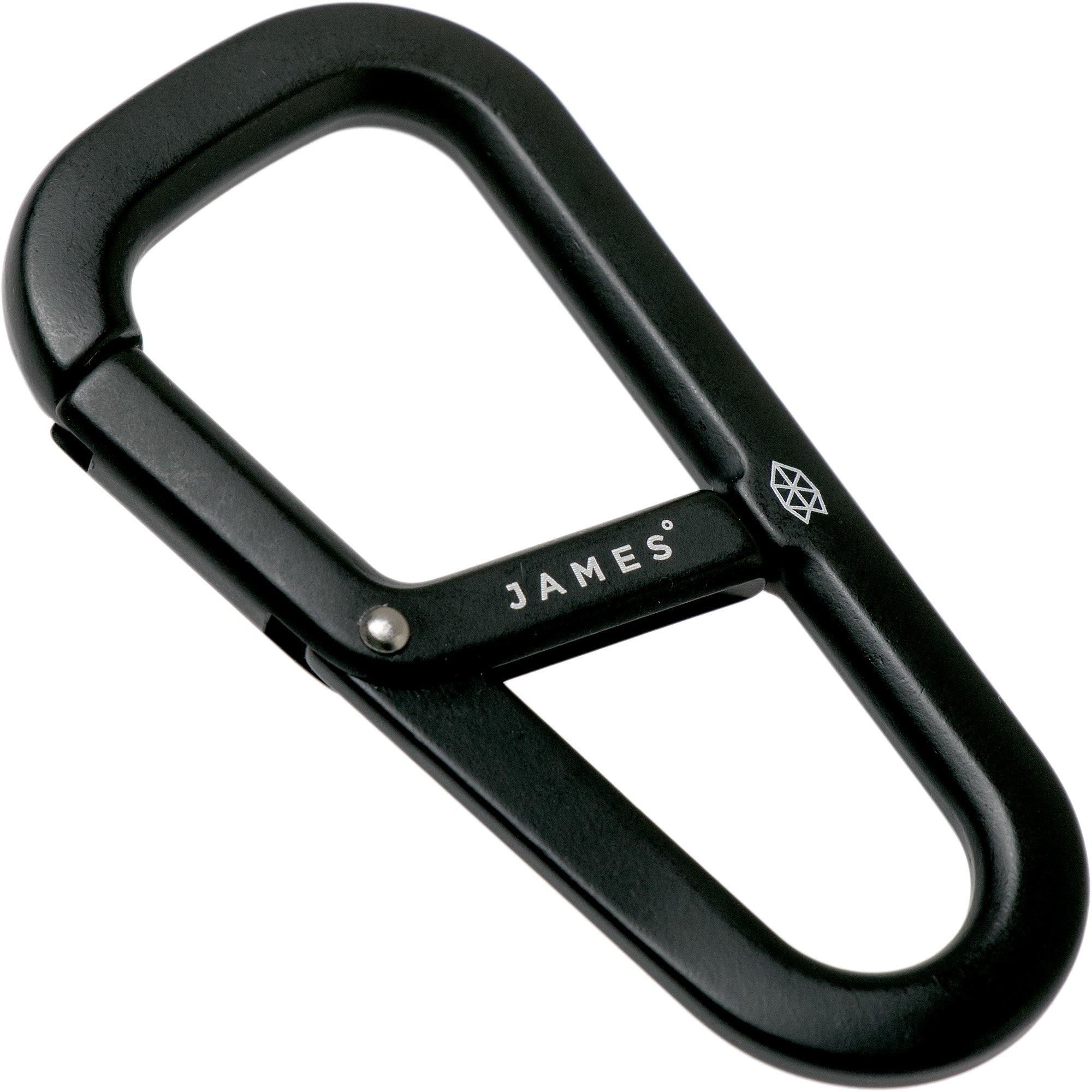 The James Brand The Hardin Black Karabijnhaak