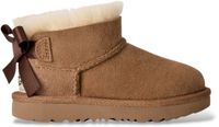 UGG Bruine Ultra Mini Bailey Bow laarsjes van leer