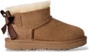 UGG Bruine Ultra Mini Bailey Bow laarsjes van leer
