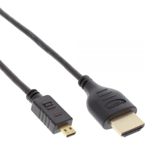 Inline Micro HDMI - HDMI kabel UHD 4K - 1.5 meter