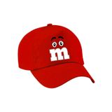 Bellatio Decorations Verkleed pet voor kinderen - letter M - rood - unisex - carnaval - themafeest
