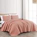 Chezmoi Collection Austin 3-delige oversized sprei sprei set (kingsize, zalm), polyester