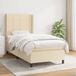 Maison Exclusive - Sommier à lattes de lit avec matelas Crème 80x200 cm Tissu