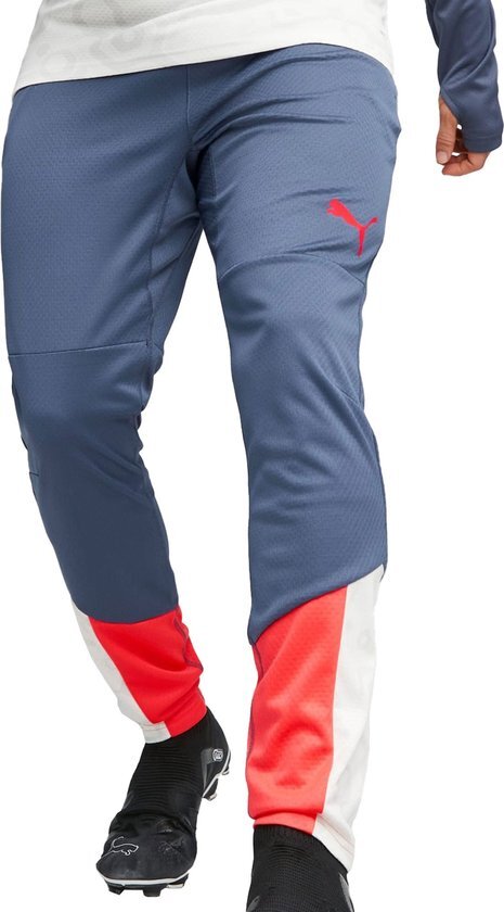 PUMA IndividualCUP Training Pants Heren Sportbroek - Wit/Blauw - Maat S