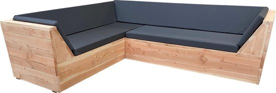 Wood4you - Loungeset 6 Douglas 210x210 cm - incl kussens