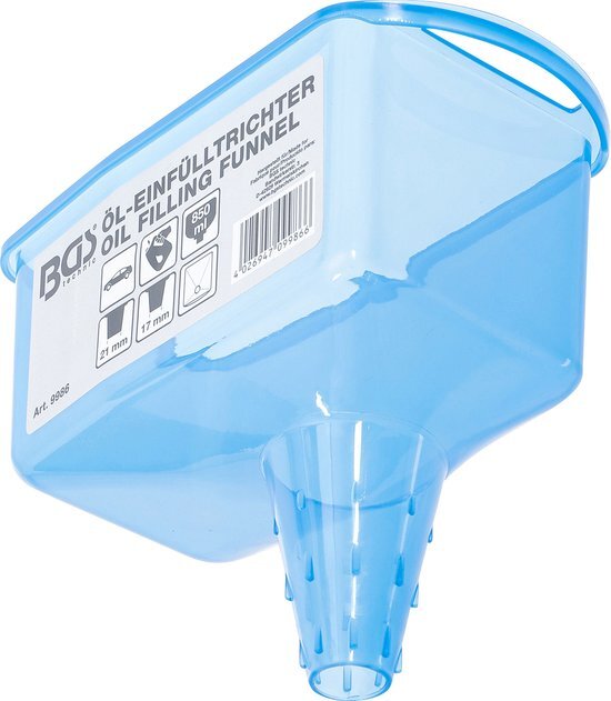 BGS - Motor Olie Trechter - Langwerpig - Olieverversen zonder morsen - Oliefilter lekbakje - 850ml reservoir - BGS9986