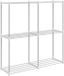vidaXL - Tubulaire plank met opslag - Wit - 86 x 27 x 90 cm - Aluminium