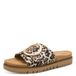 Tamaris Comfortabele damesslippers van leer, elegant, luipaard, 39 EU