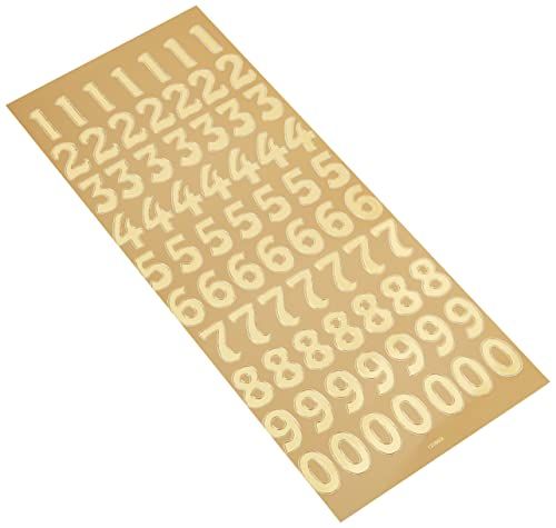 Anita's Grote nummers overzicht Stickers - Goud