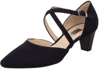 Gabor Pumps Blauw Velvet Blokhak 5-7cm Puntige neus
