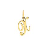 Lucardi Dames Stainless steel goldplated letterhanger - Hanger - Staal - Goudkleurig